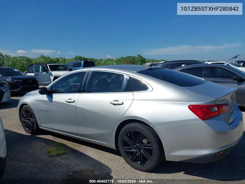 2017 Chevrolet Malibu Ls VIN: 1G1ZB5STXHF280842 Lot: 40482775