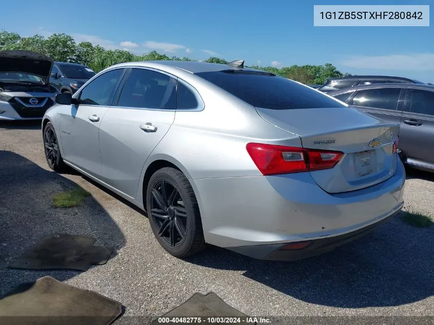 2017 Chevrolet Malibu Ls VIN: 1G1ZB5STXHF280842 Lot: 40482775