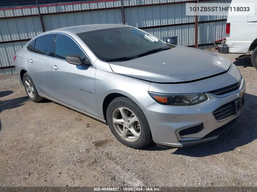 2017 Chevrolet Malibu Ls VIN: 1G1ZB5ST1HF118033 Lot: 40496927