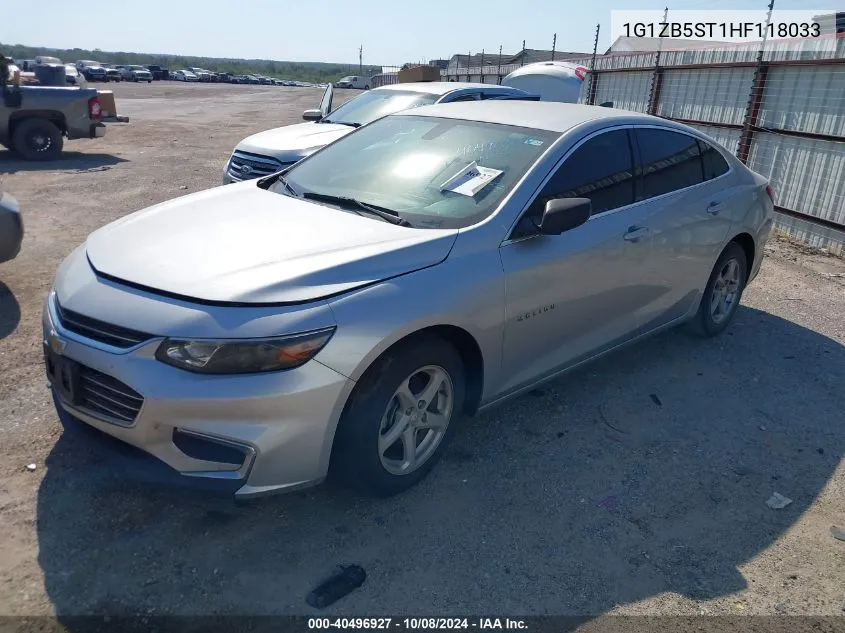 1G1ZB5ST1HF118033 2017 Chevrolet Malibu Ls