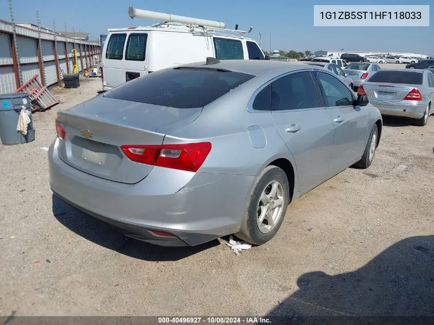 1G1ZB5ST1HF118033 2017 Chevrolet Malibu Ls