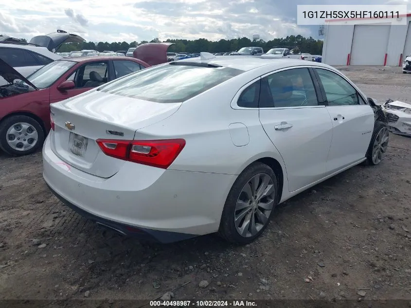 2017 Chevrolet Malibu Premier VIN: 1G1ZH5SX5HF160111 Lot: 40498987