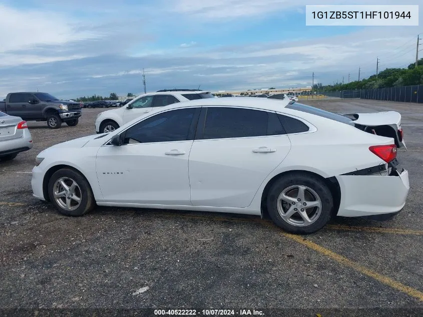 2017 Chevrolet Malibu Ls VIN: 1G1ZB5ST1HF101944 Lot: 40522222