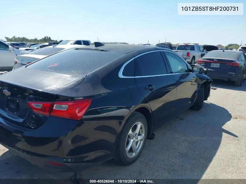 2017 Chevrolet Malibu Ls VIN: 1G1ZB5ST8HF200731 Lot: 40526048