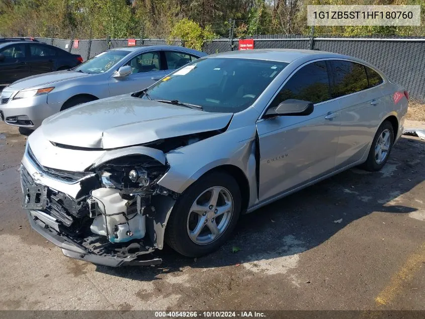 2017 Chevrolet Malibu Ls VIN: 1G1ZB5ST1HF180760 Lot: 40549266