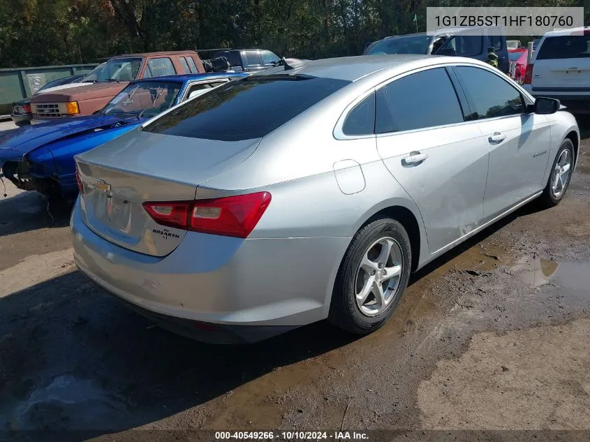 2017 Chevrolet Malibu Ls VIN: 1G1ZB5ST1HF180760 Lot: 40549266