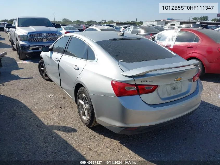 2017 Chevrolet Malibu Ls VIN: 1G1ZB5ST0HF111347 Lot: 40557427