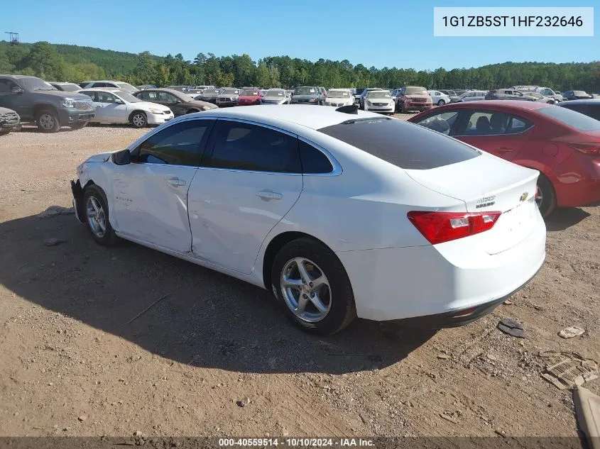 2017 Chevrolet Malibu Ls VIN: 1G1ZB5ST1HF232646 Lot: 40559514