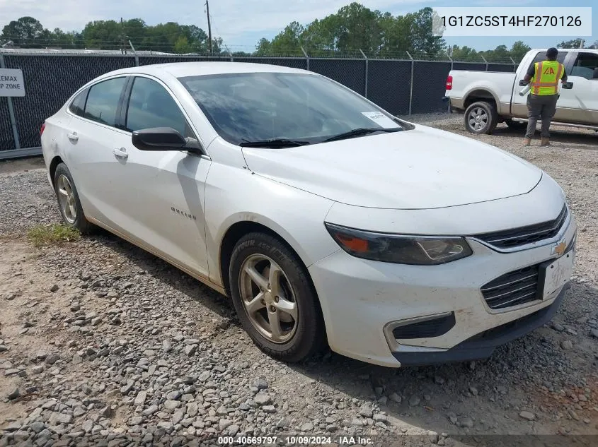 2017 Chevrolet Malibu 1Fl VIN: 1G1ZC5ST4HF270126 Lot: 40569797