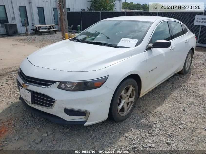 2017 Chevrolet Malibu 1Fl VIN: 1G1ZC5ST4HF270126 Lot: 40569797