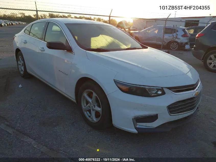 2017 Chevrolet Malibu Ls VIN: 1G1ZB5ST4HF204355 Lot: 40576322