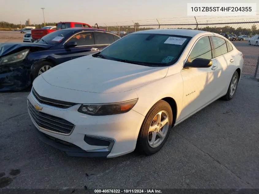 2017 Chevrolet Malibu Ls VIN: 1G1ZB5ST4HF204355 Lot: 40576322