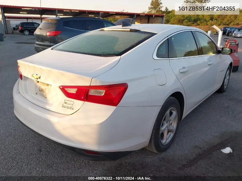 2017 Chevrolet Malibu Ls VIN: 1G1ZB5ST4HF204355 Lot: 40576322