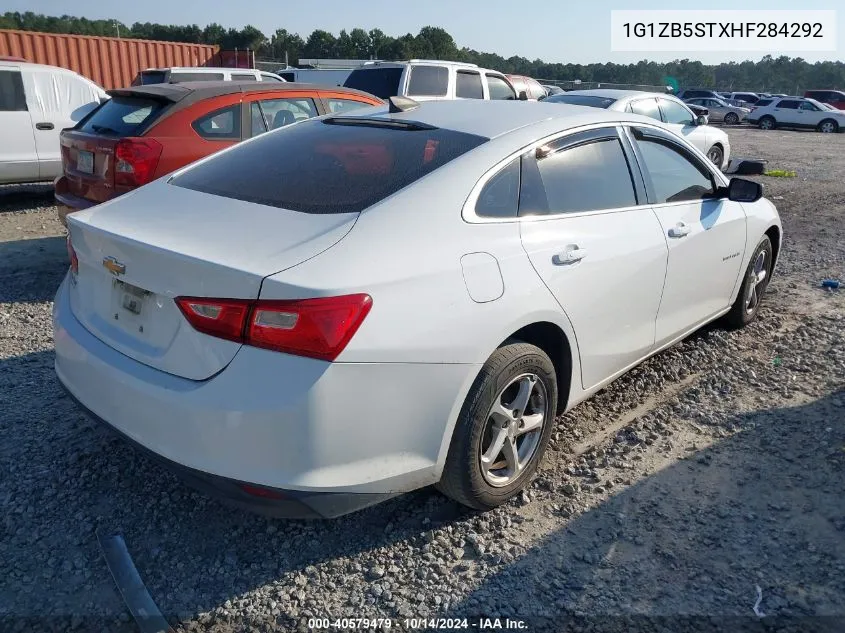 2017 Chevrolet Malibu Ls VIN: 1G1ZB5STXHF284292 Lot: 40579479