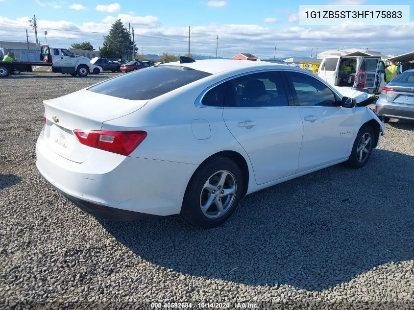 2017 Chevrolet Malibu Ls VIN: 1G1ZB5ST3HF175883 Lot: 40592684