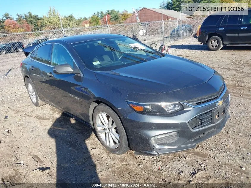 2017 Chevrolet Malibu 1Lt VIN: 1G1ZE5ST8HF193366 Lot: 40610433