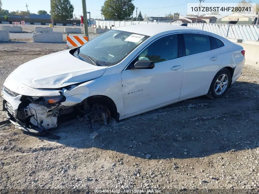 2017 Chevrolet Malibu Ls VIN: 1G1ZB5ST4HF280741 Lot: 40614332