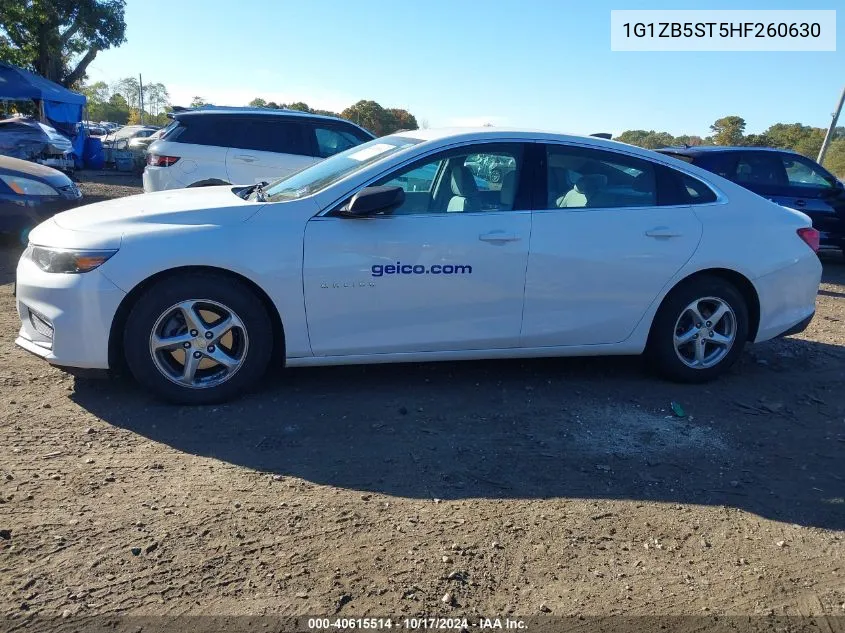 2017 Chevrolet Malibu Ls VIN: 1G1ZB5ST5HF260630 Lot: 40615514