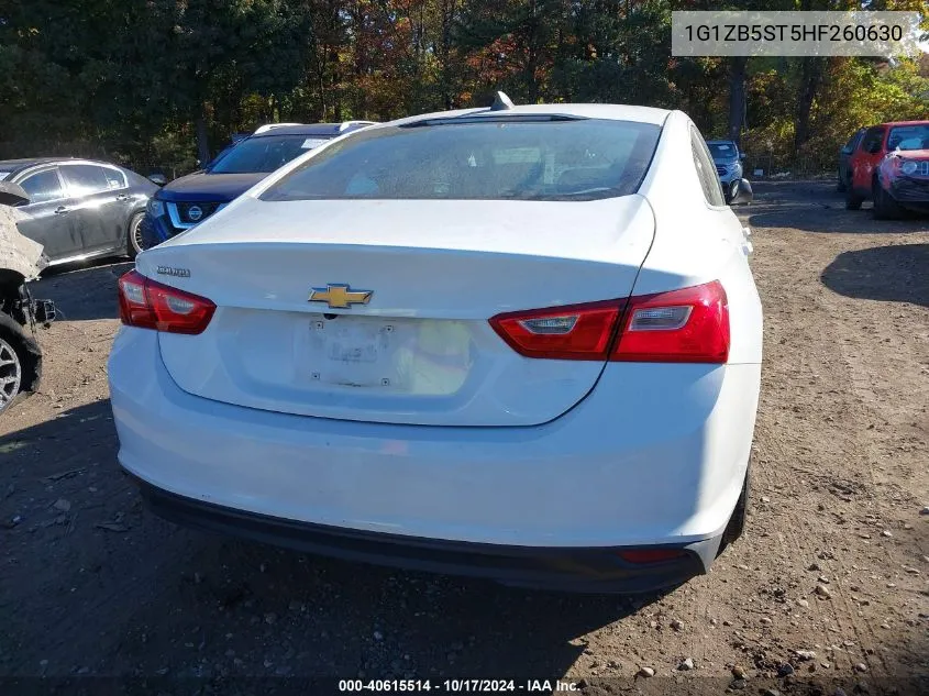 2017 Chevrolet Malibu Ls VIN: 1G1ZB5ST5HF260630 Lot: 40615514