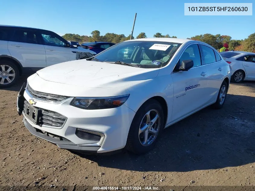 2017 Chevrolet Malibu Ls VIN: 1G1ZB5ST5HF260630 Lot: 40615514