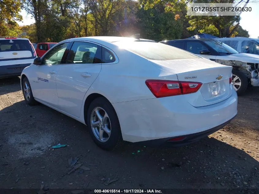 2017 Chevrolet Malibu Ls VIN: 1G1ZB5ST5HF260630 Lot: 40615514