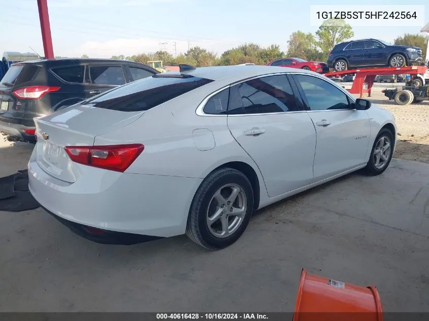 2017 Chevrolet Malibu Ls VIN: 1G1ZB5ST5HF242564 Lot: 40616428