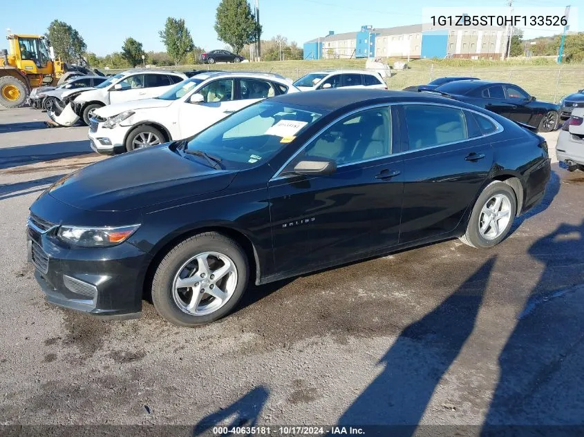 2017 Chevrolet Malibu Ls VIN: 1G1ZB5ST0HF133526 Lot: 40635181