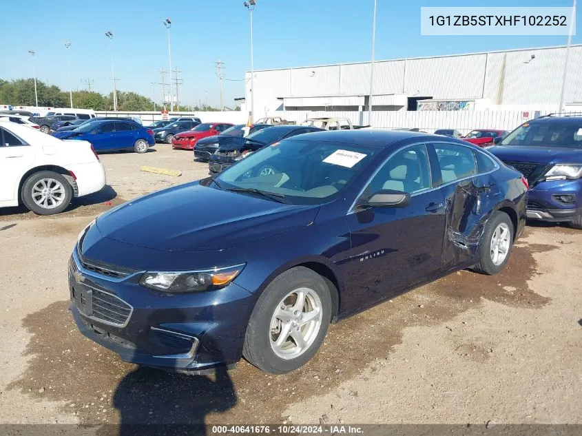 2017 Chevrolet Malibu Ls VIN: 1G1ZB5STXHF102252 Lot: 40641676