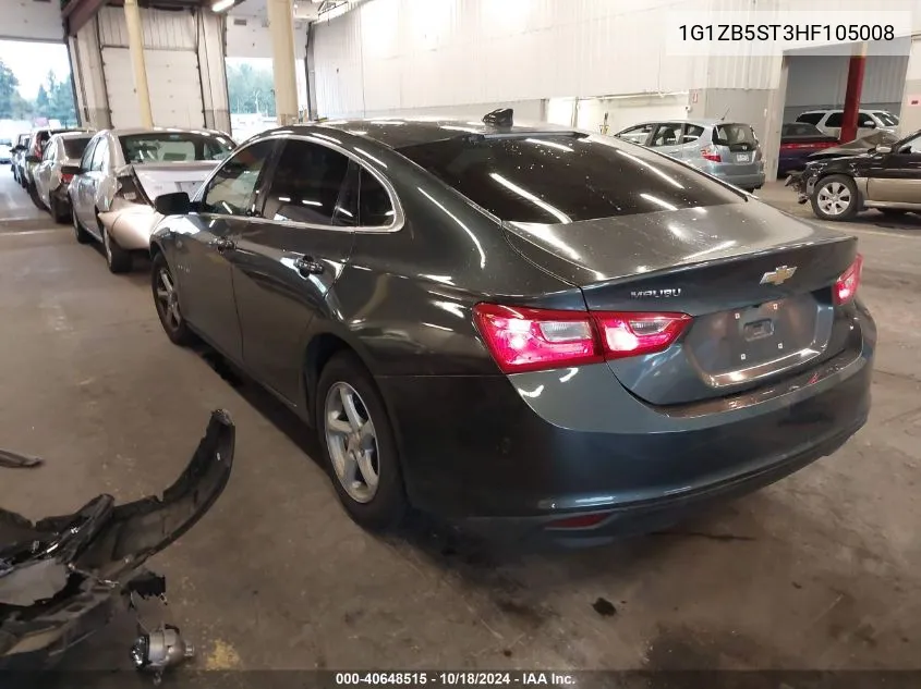 2017 Chevrolet Malibu Ls VIN: 1G1ZB5ST3HF105008 Lot: 40648515