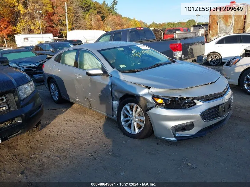 2017 Chevrolet Malibu 1Lt VIN: 1G1ZE5ST3HF209649 Lot: 40649671