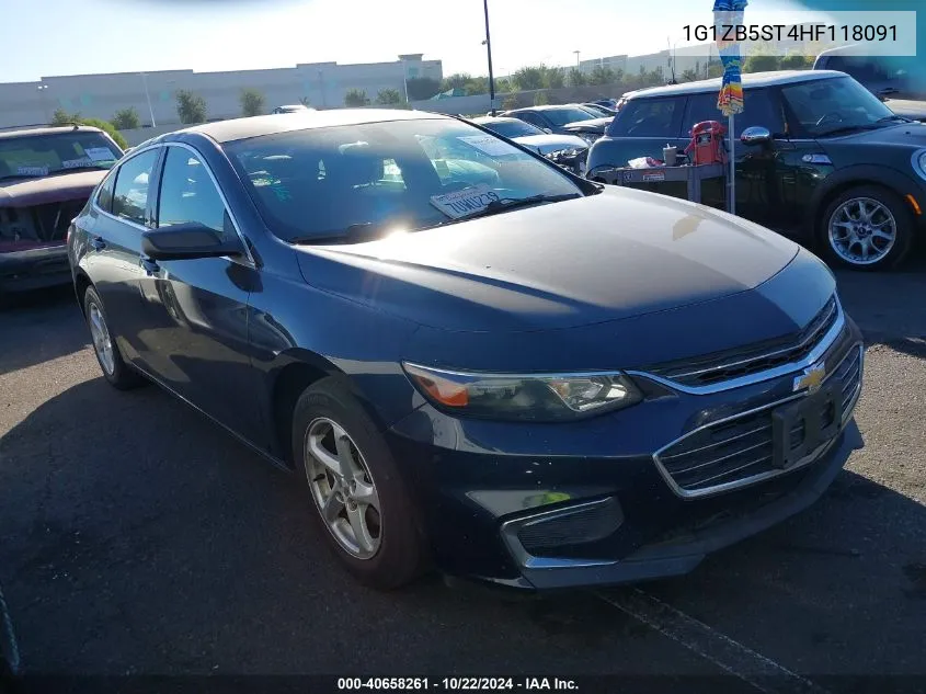 2017 Chevrolet Malibu Ls VIN: 1G1ZB5ST4HF118091 Lot: 40658261