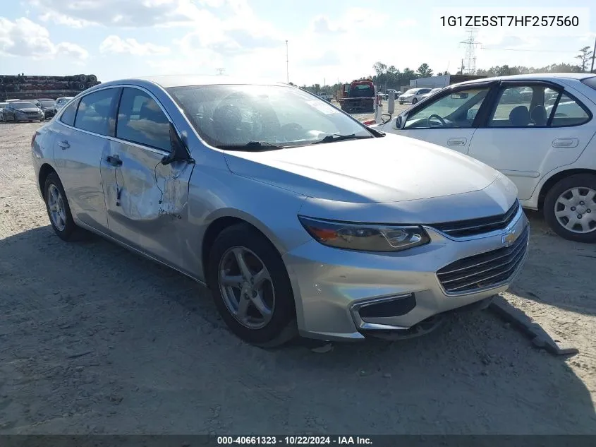 2017 Chevrolet Malibu 1Lt VIN: 1G1ZE5ST7HF257560 Lot: 40661323