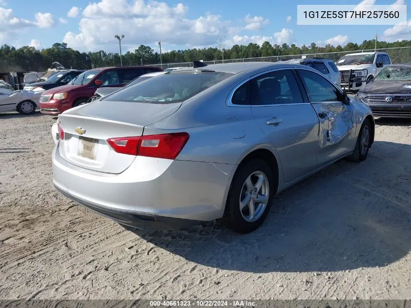 2017 Chevrolet Malibu 1Lt VIN: 1G1ZE5ST7HF257560 Lot: 40661323