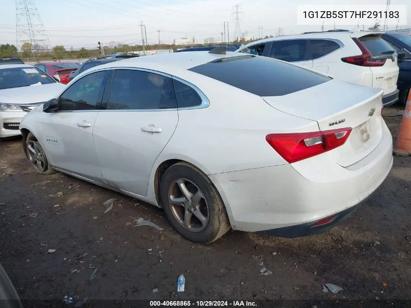 2017 Chevrolet Malibu Ls VIN: 1G1ZB5ST7HF291183 Lot: 40668865