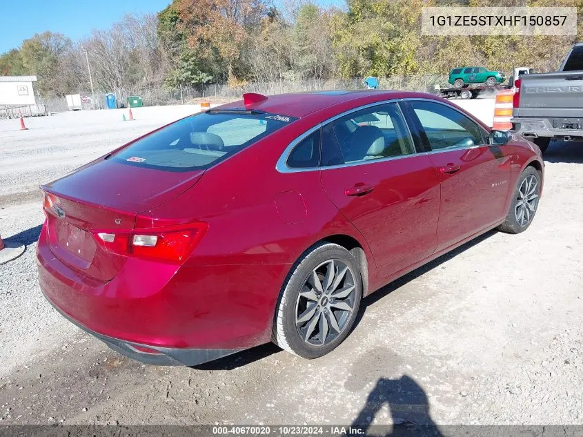 2017 Chevrolet Malibu 1Lt VIN: 1G1ZE5STXHF150857 Lot: 40670020