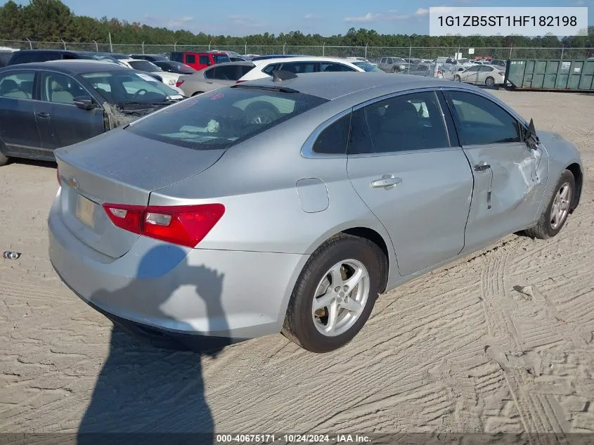 2017 Chevrolet Malibu Ls VIN: 1G1ZB5ST1HF182198 Lot: 40675171