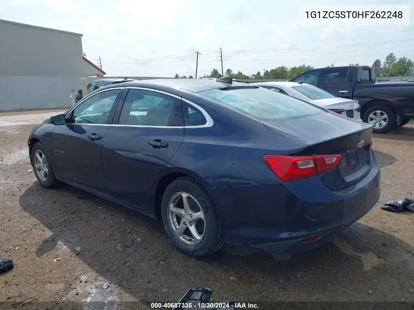 2017 Chevrolet Malibu 1Fl VIN: 1G1ZC5ST0HF262248 Lot: 40687335