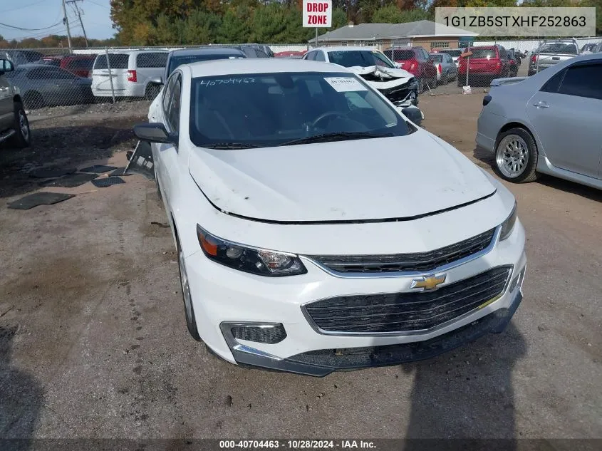 2017 Chevrolet Malibu Ls VIN: 1G1ZB5STXHF252863 Lot: 40704463