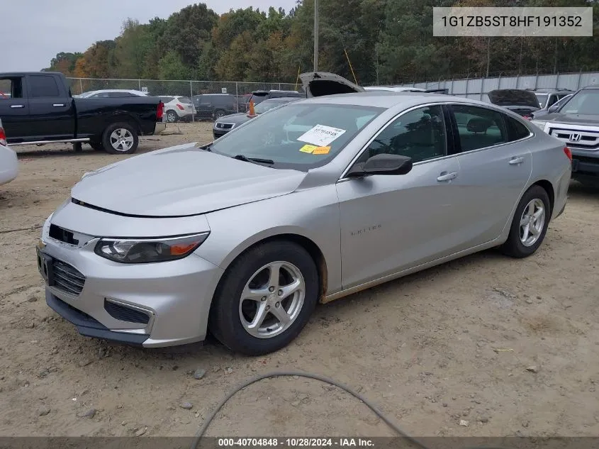 2017 Chevrolet Malibu Ls VIN: 1G1ZB5ST8HF191352 Lot: 40704848