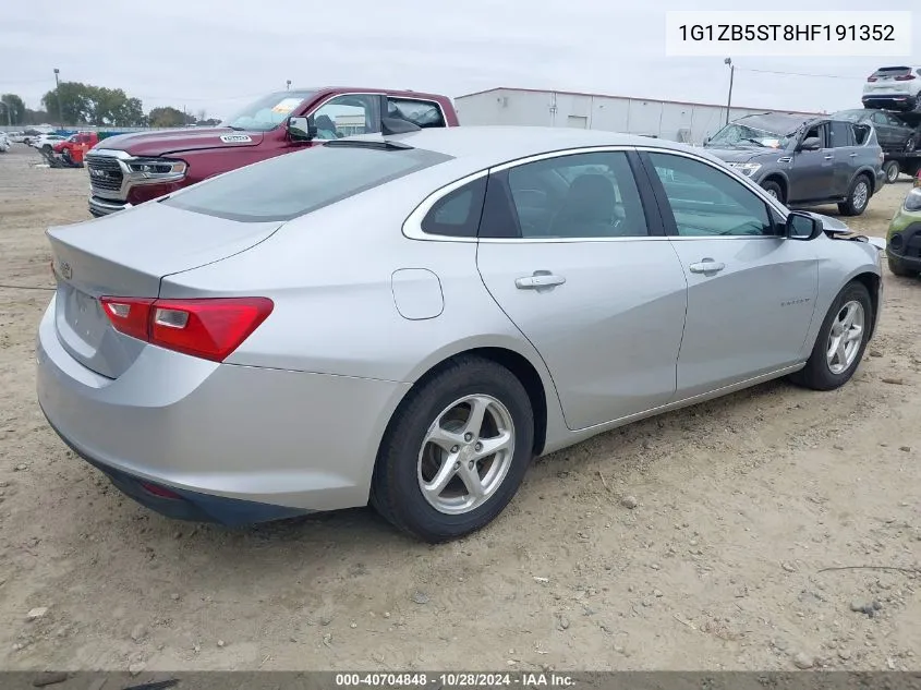 2017 Chevrolet Malibu Ls VIN: 1G1ZB5ST8HF191352 Lot: 40704848