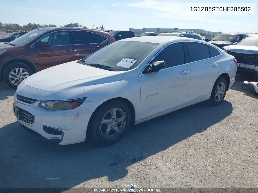 2017 Chevrolet Malibu Ls VIN: 1G1ZB5ST0HF285502 Lot: 40712116