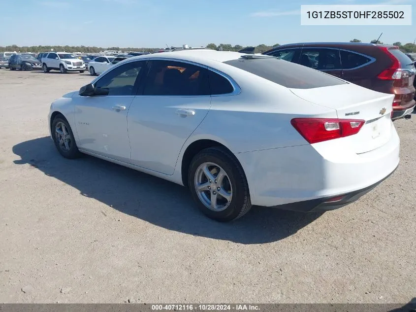 2017 Chevrolet Malibu Ls VIN: 1G1ZB5ST0HF285502 Lot: 40712116