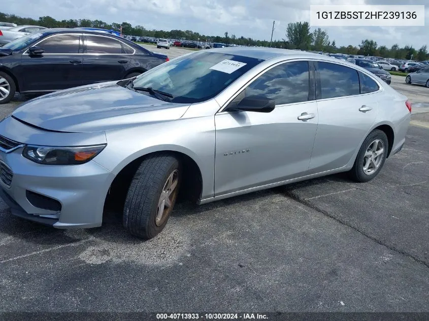 2017 Chevrolet Malibu Ls VIN: 1G1ZB5ST2HF239136 Lot: 40713933