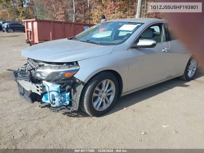 2017 Chevrolet Malibu Hybrid VIN: 1G1ZJ5SU5HF193801 Lot: 40717650