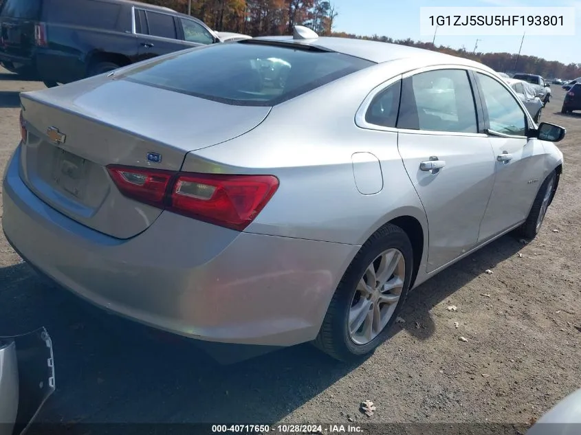 2017 Chevrolet Malibu Hybrid VIN: 1G1ZJ5SU5HF193801 Lot: 40717650