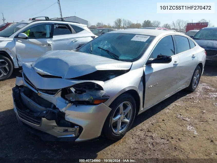 2017 Chevrolet Malibu 1Fl VIN: 1G1ZC5ST1HF270472 Lot: 40724980