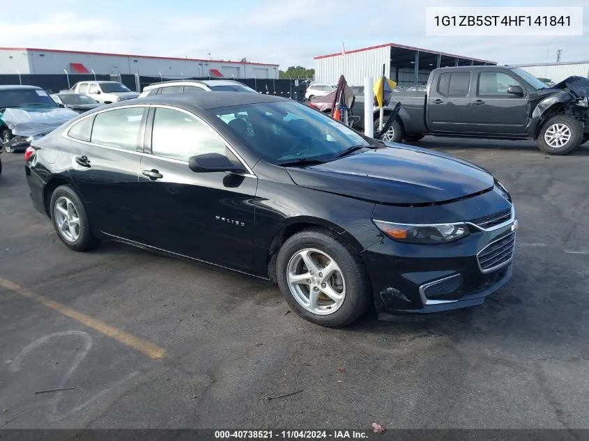 2017 Chevrolet Malibu Ls VIN: 1G1ZB5ST4HF141841 Lot: 40738521