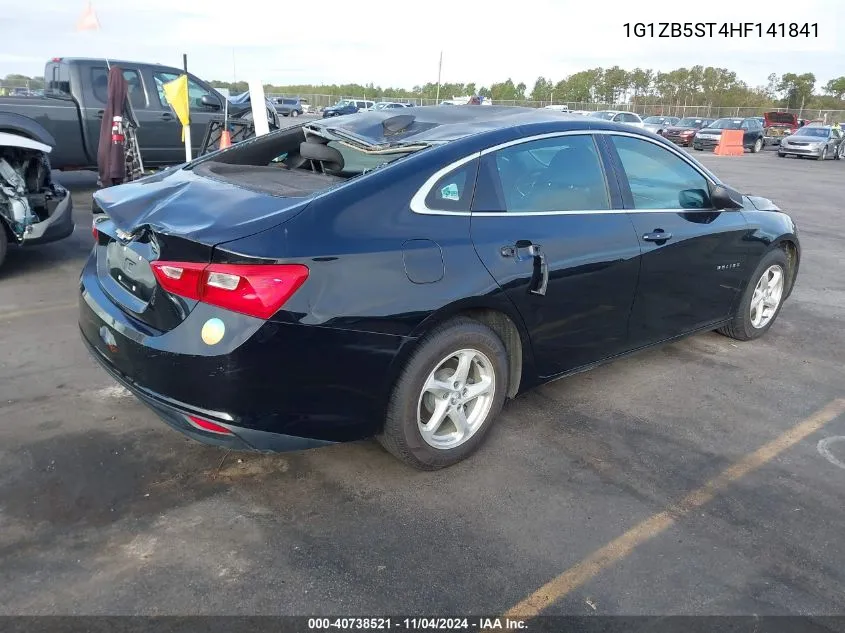 2017 Chevrolet Malibu Ls VIN: 1G1ZB5ST4HF141841 Lot: 40738521