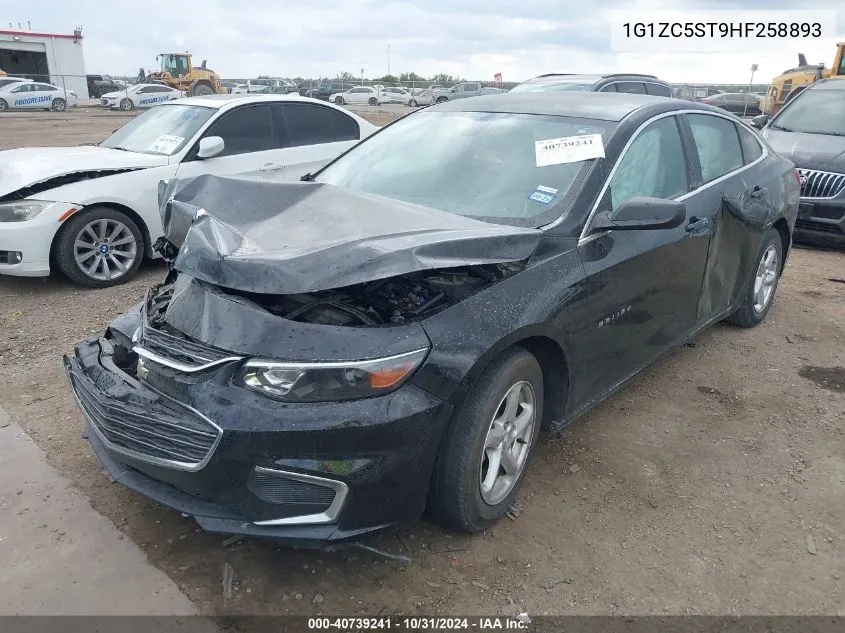 2017 Chevrolet Malibu 1Fl VIN: 1G1ZC5ST9HF258893 Lot: 40739241