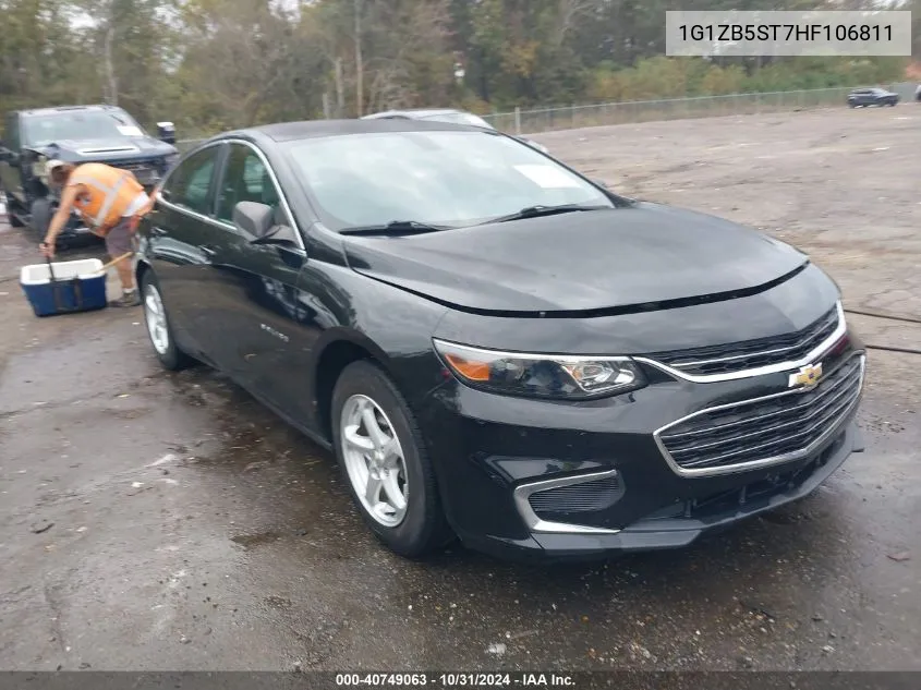 2017 Chevrolet Malibu Ls VIN: 1G1ZB5ST7HF106811 Lot: 40749063